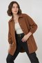Women's Oversized Cut Cotton Taba Shirt with Pocket Detail - 3