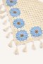 Women's Floral Crochet Blue Bandana H5493Ax26Sm - 3