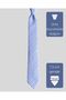 Gray Striped Blue Silk Tie – 7.5 cm Wide - 5