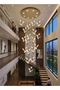 Modern Lighting, Chandelier, Light, Luxury Leaf Chandelier, Gold color, 80x300 cm, Sutiable for villa and living room,voids, Stair cases, Adjustable height. - 2