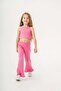 Girl's Pink Ribbed Crop Leggings Set - 5