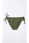Khaki Bikini Bottom with Thin String Ties on the Edges - 2