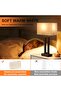 مصباح طاولة بسيط بتصميم عتيق لغرفة النوم، قابل لإعادة الشحن عبر USB، إضاءة LED قابلة للتعتيم باللمس، مجموعة من قطعتين - 3