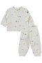 Giraffe and Elephant 6-18 Months Pajama Set - Ecru - 3