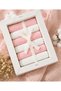Set of 6 Pink and White Newborn Baby Mouth Wipes - 6