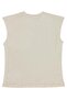 Basic Zero Sleeve T-Shirt for 6-9 Years - Ecru - 2
