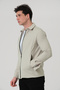 Men's Seasonal Jacket Zipper-Closed Lycra Men's Overshirt Coat - 4