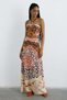 Linen High Waist Long Multi Skirt - 5