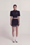 Slit Pocketed Mini Brandi Shorts Skirt Black