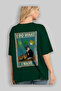 108 Cats for Cat Lovers Printed Green Oversize T-Shirt 100% Cotton Unisex Cat Lover Premium Design - 3