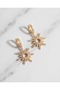 Sunvera Zircon Stone Sun Motif Dangle Hoop Steel Xuping Earrings