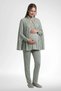 Women's Long Sleeve Lace Cape Maternity (Pregnant) 3-Piece Pajama Set 75% Cotton 25% Viscose - 2