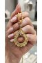 Milky Way Cut Drop Stone Gold Color Plated Necklace - 4