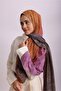 Ahenk Gradient Patterned Double-Sided Shawl - Cinnamon Pink Brown - 7