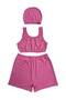 Girls' Lycra Diving Suit with Shorts Swimsuit Waiter Size