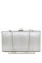 Varol 721 Box Laser Women's Evening Dress Bag Silver - 4