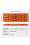 Car Traction Boards Sand & Snow Recovery Tracks, Heavy Duty Tire Grip Mats for Off-Road, Anti-Slip Recovery Pads for Mud, Sand, Snow & Ice (Plastic - Orange) - 3