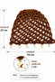 Bohemian Style Star Detail Hand Knitted Mesh Beanie Hair Accessory - 2