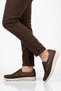 Premium Brown Nubuck Genuine Leather Anatomical Men's Casual Shoes 2406 m - 2