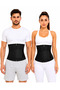 حزام خصر حراري مزدوج الطبقات، حزام تعرق بتأثير الساونا، للجنسين - 3