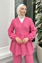Cross-Tied Kimono Set 43457 - Fuchsia - 2