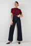 Women's Short Sleeve Sandy Blouse 1445 - Burgundy - 2