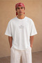 Eazy Unisex Oversize T-Shirt 100% Cotton White Do Nothing Today Printed T-Shirt - 2