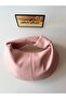 Women's Pink Powder Knot Handle Soft Textured Handbag Modern Croissant Model