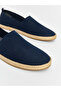 Navy Blue Straw Sole Men's Espadrille Shoes - 2