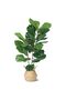 Artificial Tree,3-Stem Fiddle Leaf Banyan Tree (100cm h) - Easy-Assembly Faux Banyan Plant with Woven Planter, Lifelike Leaves, Zero-Maintenance Decor for Home & Office