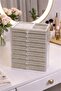 3 Pcs Pearl Total 9 Drawers Velvet Jewellery Storage Box Compartmentalized Jewelry Ring Necklace Storage Chic