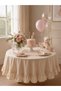 Round Tablecloth Bride Party & Birthday Party Concept & Decorative Tablecloth (160X160 cm) - 4