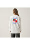 Nubarco White Oversize Wide Cut Long Sleeve 100% Cotton Summer Printed Tshirt