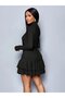 Women's Long Sleeve Turtleneck Mini Ruffle Sandy Dress - 5