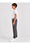 10806-26 Boy's Anthracite Sweatpants with Pockets, Lace-Up Elastic Cuffs, Jogger Pants - 2