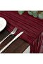 Mothers Day Table Runner Burgundy Cheesecloth Table Runner 4m Boho Gauze Cheese Cloth Runner Rustic Sheer Runner - 2