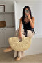 Women's woven bag beige woven - 3