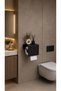 Toilet Paper Holder Wc Paper Holder - Self-Adhesive (Black) - 3