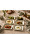 6 Pieces Odette Olive Moove Serving Plate 23X16 cm Porcelain Breakfast and Presentation Plate - 2