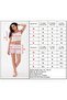 Strappy Ruffle Detailed Chest Embroidered Viscose Undershirt Checkered Heart Patterned Milan Shorts Summer Women's Pajama Set - 8