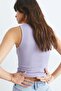 2 Pieces of Ribbed Fitted Viscose Blended Strappy T-Shirt - 7