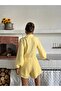 Women's Muslin Linen Fabric Tie-Down Shirt and Shorts Two-Piece Set - 3