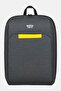 Men Brand Logo Backpack, Dark Grey