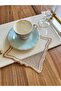 Set of 6 Suitable for Wire Drawing Technique - Double Row Wavy Embroidered Cocktail Presentation Napkins - 4