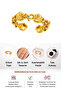 Women's Sea Shell Star Detailed Adjustable Gold Color Summer Themed Ring - 4