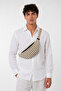 Unisex Striped Patterned Woven Waist and Shoulder Bag