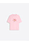 Lily Printed Crew Neck Oversize Trendy Women's T-Shirt