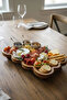 Mien Footed Tray with Wavy Edges |   Decorative Presentation and Serving Tray with Mien Legs and Wavy Edges