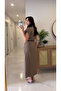 Nodes Coffee Short Sleeve Belted Dress - 3