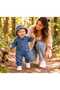 Unisex Kids Baby Jeans (Jeans) Patterned Jumpsuit with Hat (6/9/12/18) Months